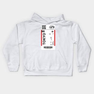 Tokyo Boarding Pass Japan Destination Ticket Kids Hoodie